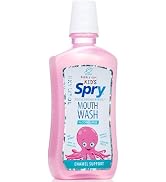 Spry Xylitol Mouthwash Fluoride Free with Enamel Support, Gentle, Natural Bubble Gum - 16 fl oz (...