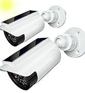 WALI Fake Dummy Camera, Solar Powered Fake Security Camera with LED Light(SOLTC-W2)