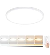 UprizeP 12 inch Led Ceiling Light, 24W Ultra Thin Dimmable Flush Mount Light, 2700K/3500K/4000K/5...