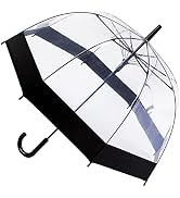 ThreeH Clear Bubble Umbrella Easy Grip Handle Sturdy Plastic Transparent Dome 8 Ribs Auto Open St...