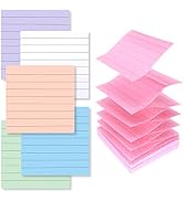 Lined Pop Up Sticky Notes 3x3 inch Refills, Easy to Post Sticky Notes with Lines, Accordion Stick...
