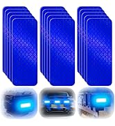 PHIXBEAR 20 Pcs Super Reflection Reflective Stickers, Blue, Made of 3M DG3, Safety Reflective Tap...