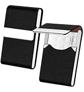 FenZen 2Pack Business Card Holder,PU Leather Business Card Case Black