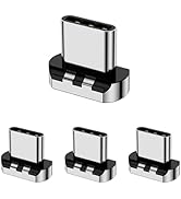 ZBF 8 Pins Magnetic Connector Tips Head for USB-C Android Devices (4 Pack), only 3A Magnetic Char...