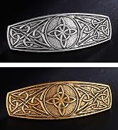 KKJOY Metal Celtic Knot Barrettes Vintage 4-Pointed Witches Knot Hair Clips Hand Crafted Spring C...