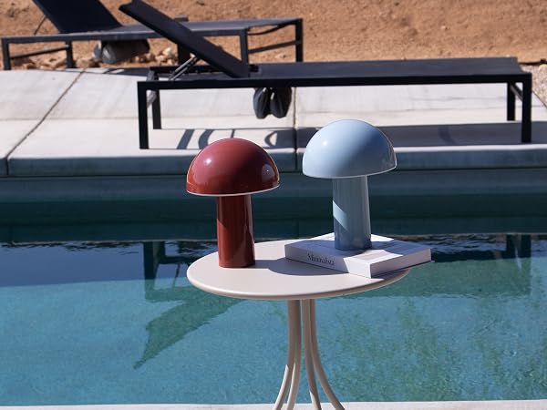 portobello portable rechargeable lamp light durable cute mushroom plastic bright camping outdoor