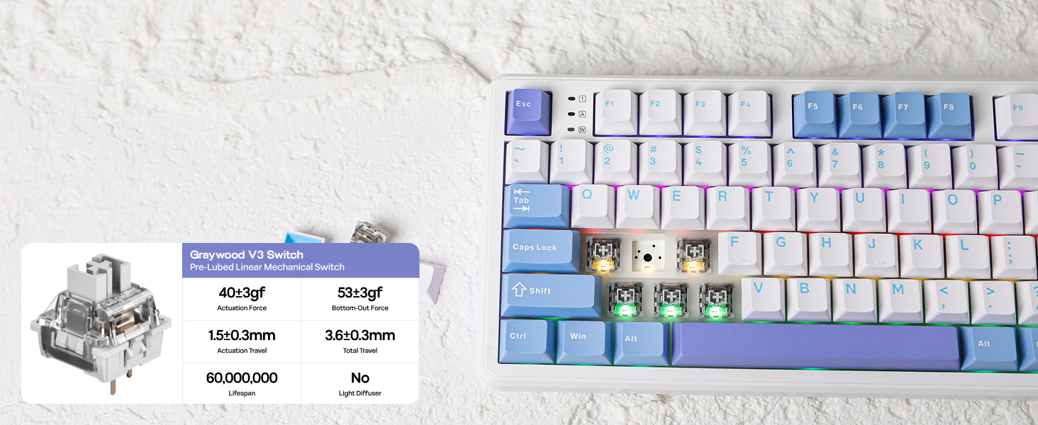 AULA F108 Wireless Gaming Keyboard