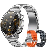 WalkerFit Rugged Smart Watch for Men, Standalone GPS, 1.43" AMOLED, 3 Bands | Altimeter, Compass ...