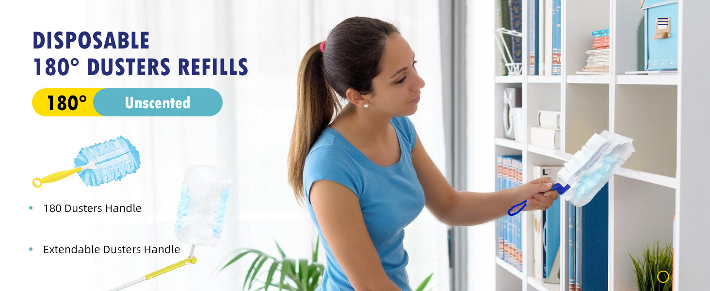 30 Count Duster Refills Compatible with Swiffer Dusters