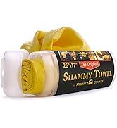 Premium Chamois Cloth for Car Drying - 26”x17” - Super Absorbent Reusable Shammy Towel for Car + ...