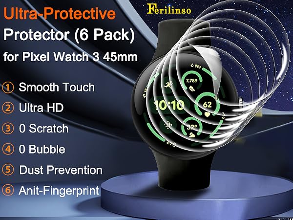 pixel watch 3 screen protector 45mm