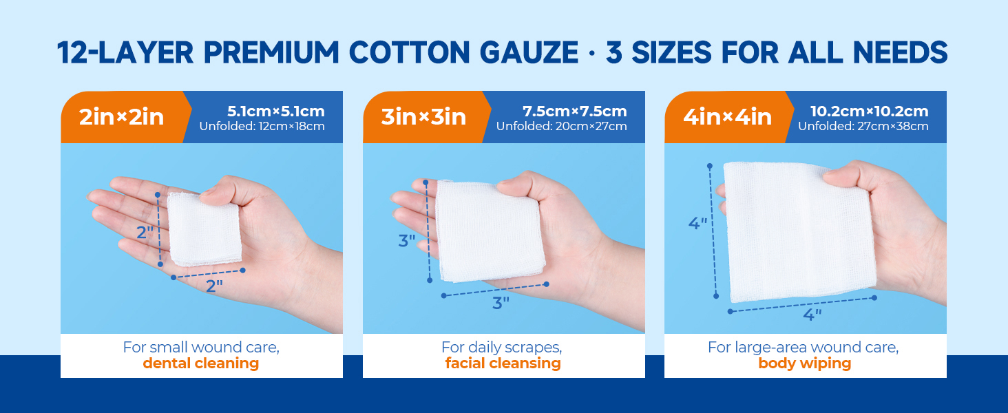 sterile gauze pads