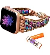 SURPRISE PIE Women Handmade Boho Beaded Watch Band Compatible with Apple Watch Bands Dressy Brace...