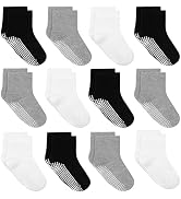 Tphon Toddler Socks, Baby Non Slip Socks for Boys Girls 12 Pairs Kids Infants Children Sock 6M-10...