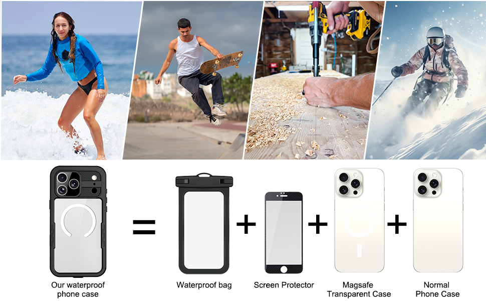 Multifunctional waterproof case for iPhone 18/17 Pro, maximizing your phone case requirements.