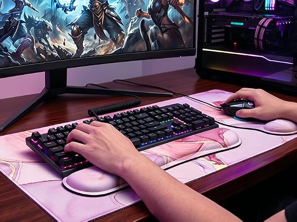 ergonomic mouse pad with wrist rest