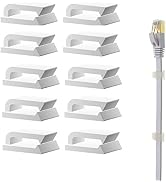 Coopache Ethernet Cable Clips Adhesive, Wire Clips Holder, Self Adhesive Wire Clips Management fo...