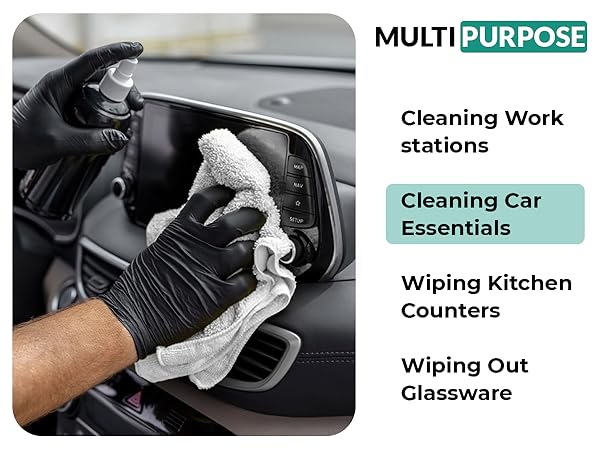 ZUPERIA cleaning cloths, 100% Cotton terry cleaning towels, highly absorbent, home and office use