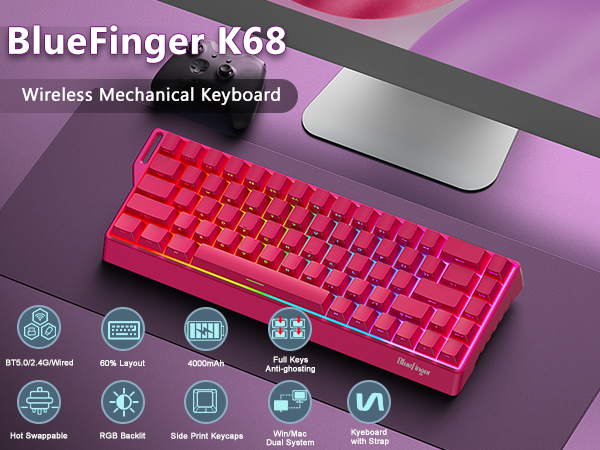 60 percent keyboard 60% percent keyboard Wireless keyboard Bluetooth keyboard