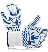 QUWIN BBQ Gloves, Oven Gloves 1472? Extreme Heat Resistant, Grilling Gloves Silicone Non-Slip Ove...