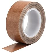 Teflone Tape PTFE Coated Glass Cloth – Heat Resistant Adhesive Tape 270°C Non-Stick Surface (1/2–...