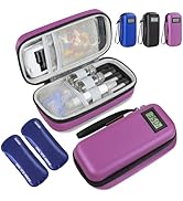 Insulin Cooler Travel Case, Portable Temperature Display Travel Medicine Organizer, Travel Medici...