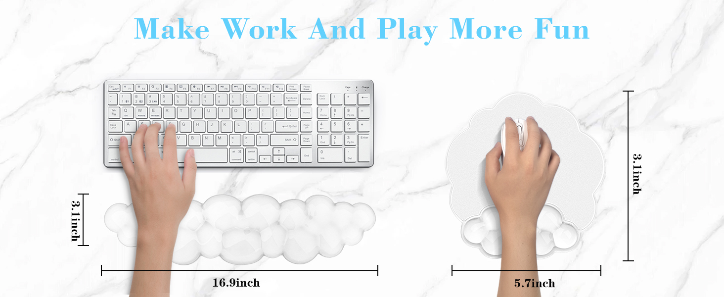Gel Cloud Keyboard and Mouse Wrist Rest