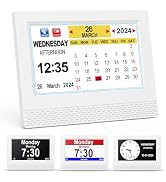 SENXINGYAN Digital Calendar Alarm Clock, 7" HD Large Screen Display, New Multiple Clock Modes Aut...
