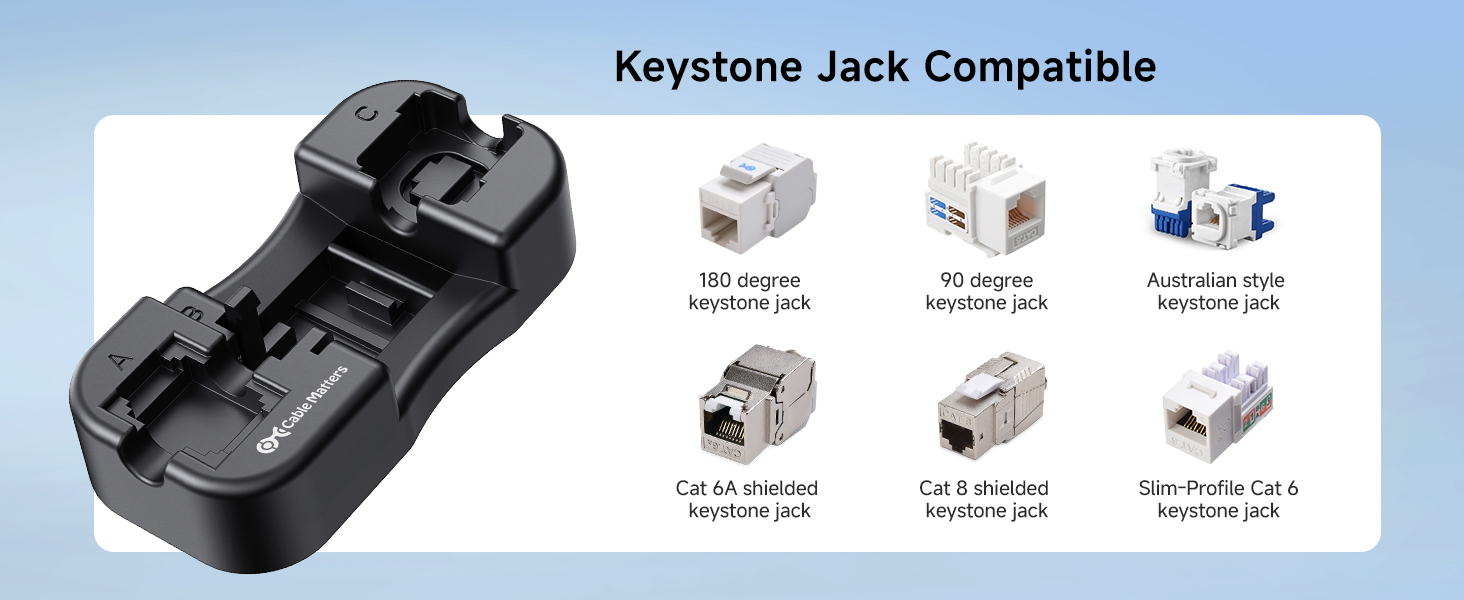 Keystone Jack Punch Down Tool Stand - Stable Base for RJ45 & RJ11 Termination