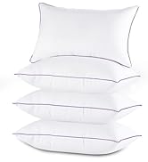 JOLLYVOGUE Pillows King Size Set of 4, Washable Supportive Bed Pillows with Super Soft Down Alter...