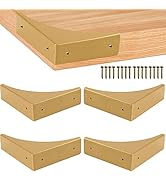 Foxwake Gold Box Corner Protectors Metal for Furniture Decorative Table Corner Brackets 2.56'' Co...