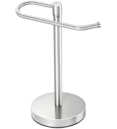 JIAPAIDUO Hand Towel Holder Stand, 14.37 inch Standing Towel Racks for Bathroom, Stainless Steel ...