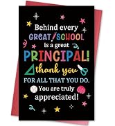 hvdler Principals Day Thank You Card, School Principal Appreciation Gift, Behind Every Great Scho...
