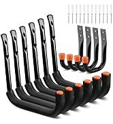 HORUSDY 10-Pack Garage Hooks, Utility Hook, 9" & 6” Garage Heavy Duty Wall Hook for Bikes, Kayak ...