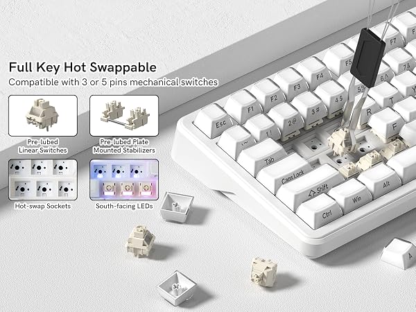 a fully hot-swappable mechanical keyboard