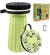 ALEVMOOM 2026 Collapsible Stool with Thick Cushion, H18.1 D10.24 Portable Telescoping Sturdy Load...