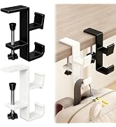 Sereficy 2 Pack Desk Hook for Bag, Under Desk Handbag Hanger Purse Hook for Table, Aluminum Backp...