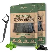 Biodegradable Floss Picks | 100 Count (2 Pack) | Mint Flavor, Candililla Wax | Sustainable & Reus...