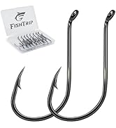 FishTrip 50/100/120/210 Pack Octopus Fishing Hooks - Offset Beak Circle Hooks for Fish Hooks Salt...