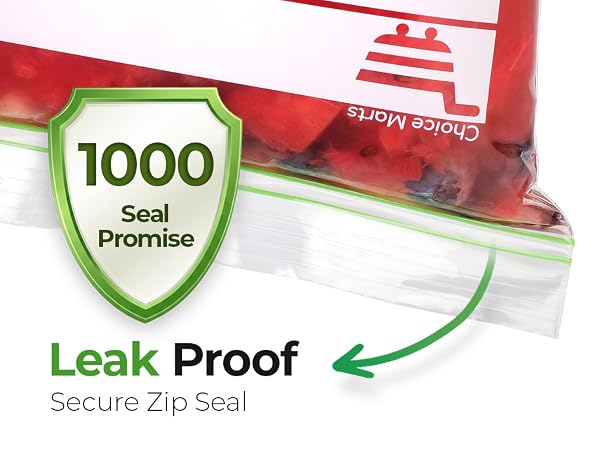 1 Gallon leak proof secure sip seal freezer bag