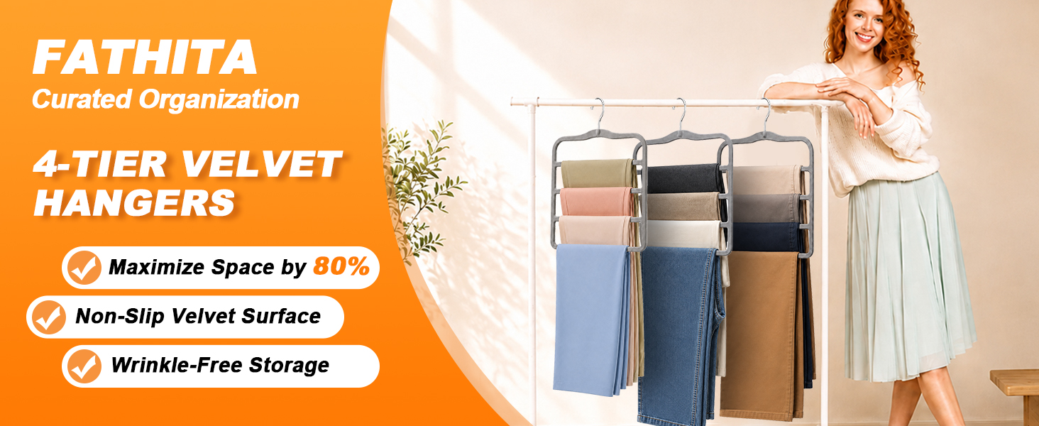 versatile velvet pants hangers for small closet space saving organization