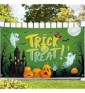 XtraLarge, Trick or Treat Halloween Banner - 72x44 Inch | Halloween Backdrop, Halloween Party Dec...