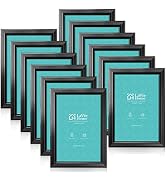 LaVie Home 4x6 Picture Frames (12 Pack, Black) Simple Designed Photo Frame with High Definition G...