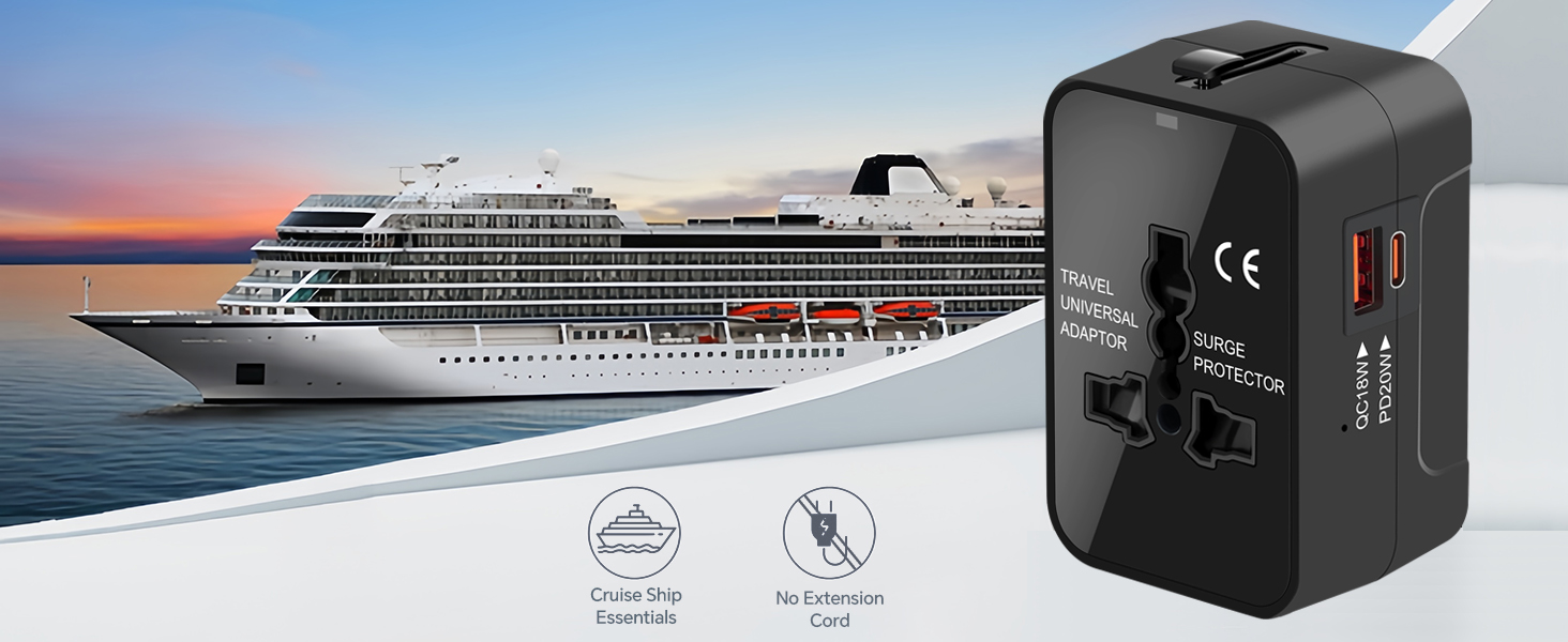 Essential Travel Partner: International power adapter is mini and lightweight