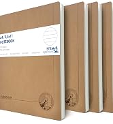 le vent A4 Lined Journal Set- 100 Creamy Pages - Non-bleed 100gsm Paper - Durable Hard...