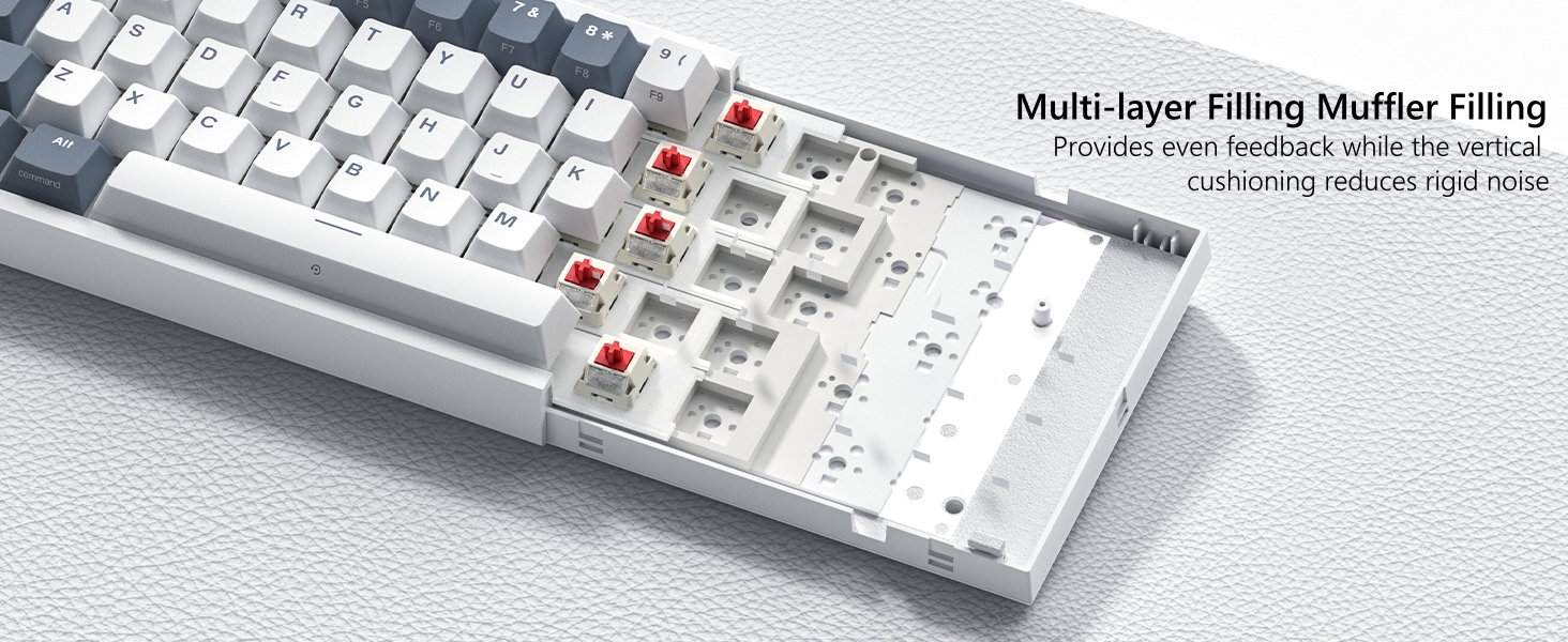 60% Gaming Keyboard Pink, QMK/VIA Creamy Mechanical Keyboard Topographic, Hot Swappable