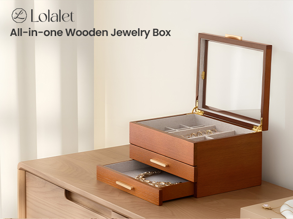 All-in-one Wooden Jewelry Box