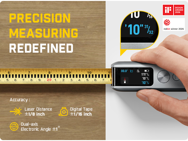 Fanttik A10 APEX 3-in-1 Digital Laser Tape Measure with HD Color Display
