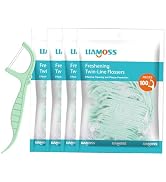 Mint Flavor 400 Count Dental Flossers | Double Thread Floss Picks Thorough Cleans Teeth in One Mi...