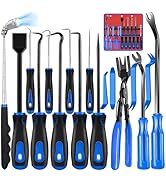 Keze 17 Pcs Hook and Pick Set Auto Trim Removal Tool Kit,Clip Plier Remover Tool Gasket Scraper T...